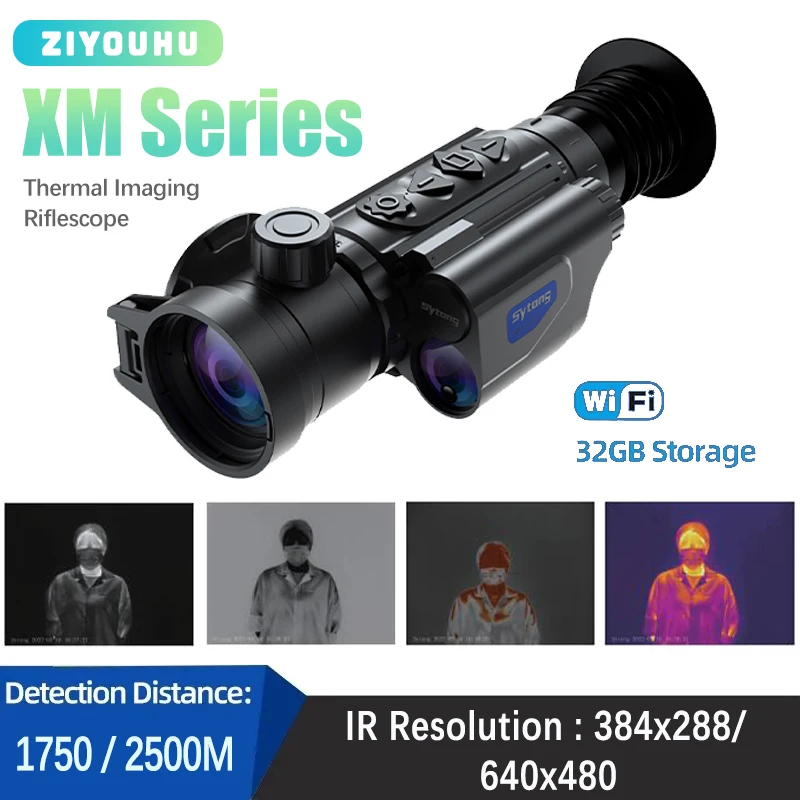 

Sytong XM-LRF Thermal Sight Scope Built-in Range Finder & Ballistics Laser Ranging Hunting Pseudo-Color Hot Imaging Riflescope