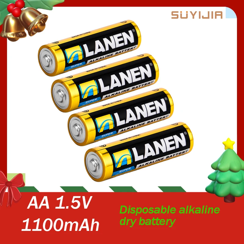 

Disposable Alkaline Dry Battery 60pcs AA 1.5V 1100mAh Suitable for Body Temperature Gun Fingerprint Lock Toy Electric Toothbrush