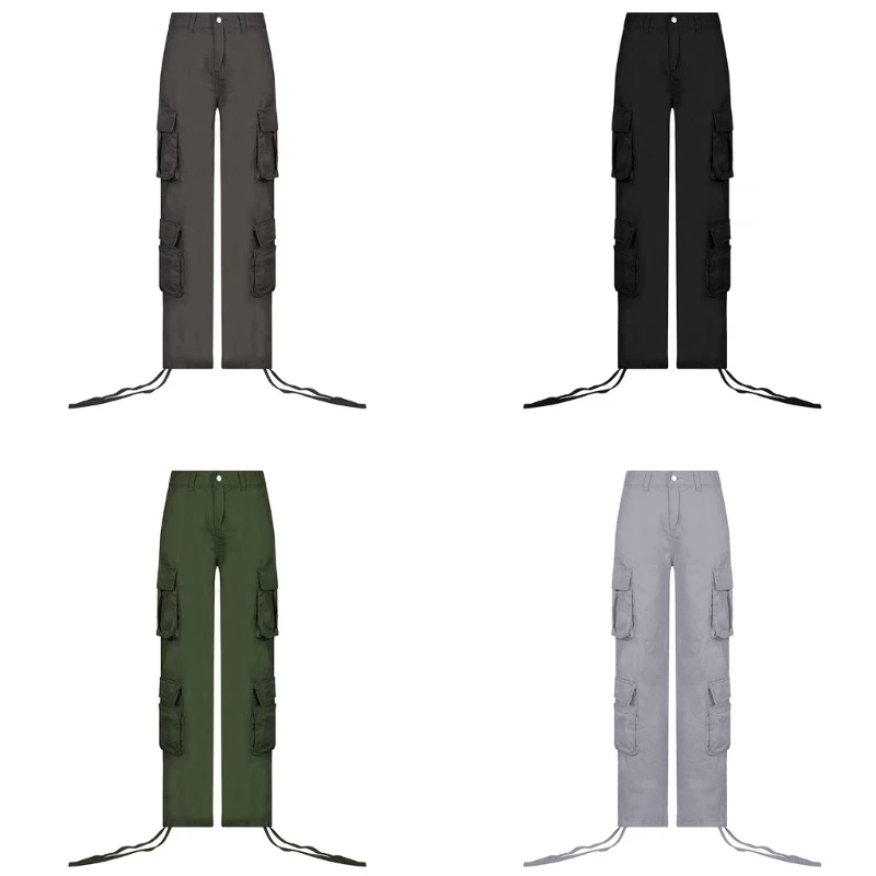 Women Drawstring Ankle Straight Wide Leg Low Rise Baggy Cargo Pant with Pockets Drop Shipping
Women Drawstring Ankle Straight Wide Leg Low Rise Baggy Cargo Pant with Pockets Drop Shipping