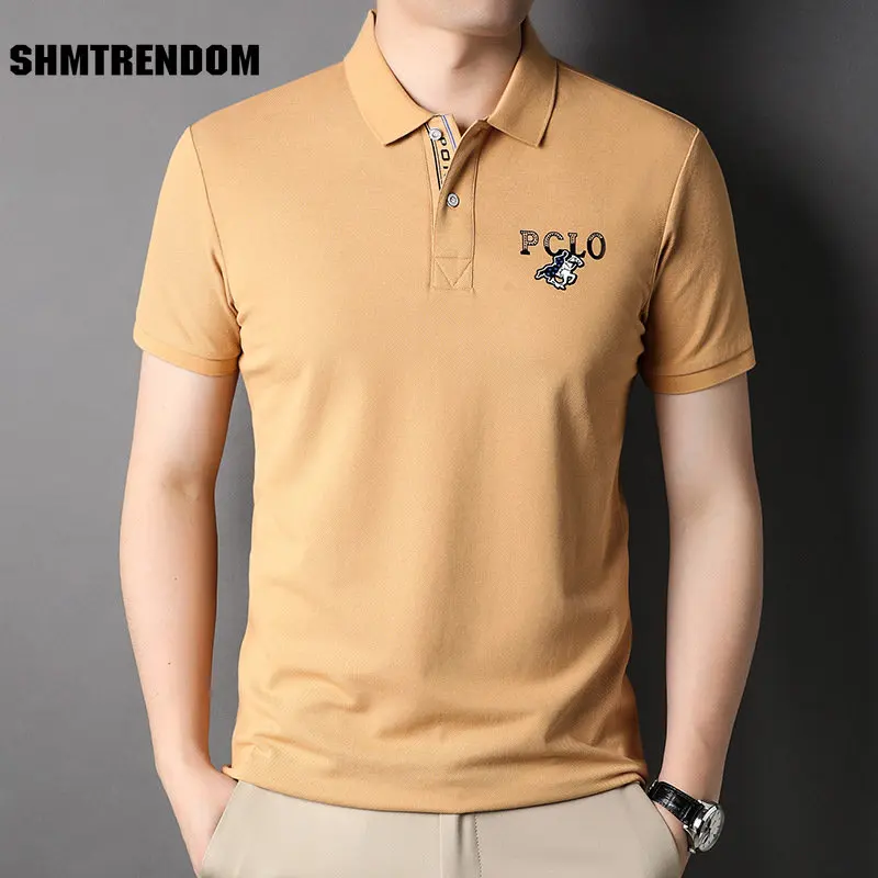 SHMTRENDOM Cotton Summer Mens Polo Shirts High Quality Short Sleeve Embroidery Casual Male Tops Simple Slim Fit Man Tees 4XL
SHMTRENDOM Cotton Summer Mens Polo Shirts High Quality Short Sleeve Embroidery Casual Male Tops Simple Slim Fit Man Tees 4XL