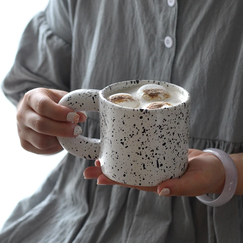 Breakfast Ceramic Coffee Mugs Milk Oats Cups Retro Household Office Water Tea Fat Hand Splash Ink Personality
Breakfast Ceramic Coffee Mugs Milk Oats Cups Retro Household Office Water Tea Fat Hand Splash Ink Personality