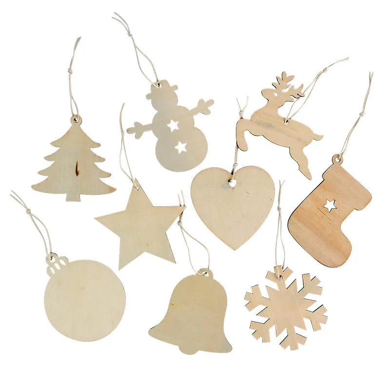 10Pcs Christmas Tree Wood Pendant Snowflake Elk DIY Wooden Craft Hanging Ornament For Happy New Year Home Wedding Decorations
10Pcs Christmas Tree Wood Pendant Snowflake Elk DIY Wooden Craft Hanging Ornament For Happy New Year Home Wedding Decorations