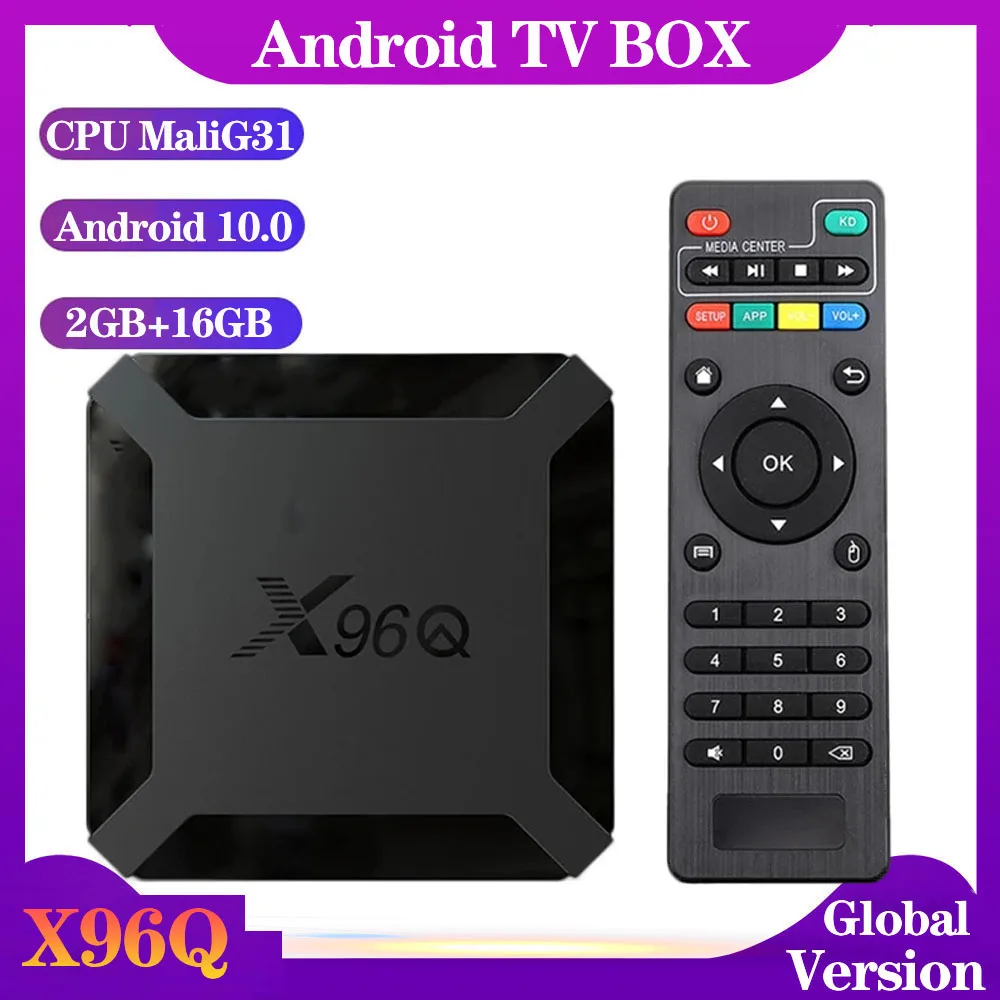 TV Box Android 10 X96Q 2.4G Wifi Allwinner H313 Quad Core 1G 8G 2GB 16GB 1080P Media Player X96Q 4K Smart Set Top Box
TV Box Android 10 X96Q 2.4G Wifi Allwinner H313 Quad Core 1G 8G 2GB 16GB 1080P Media Player X96Q 4K Smart Set Top Box