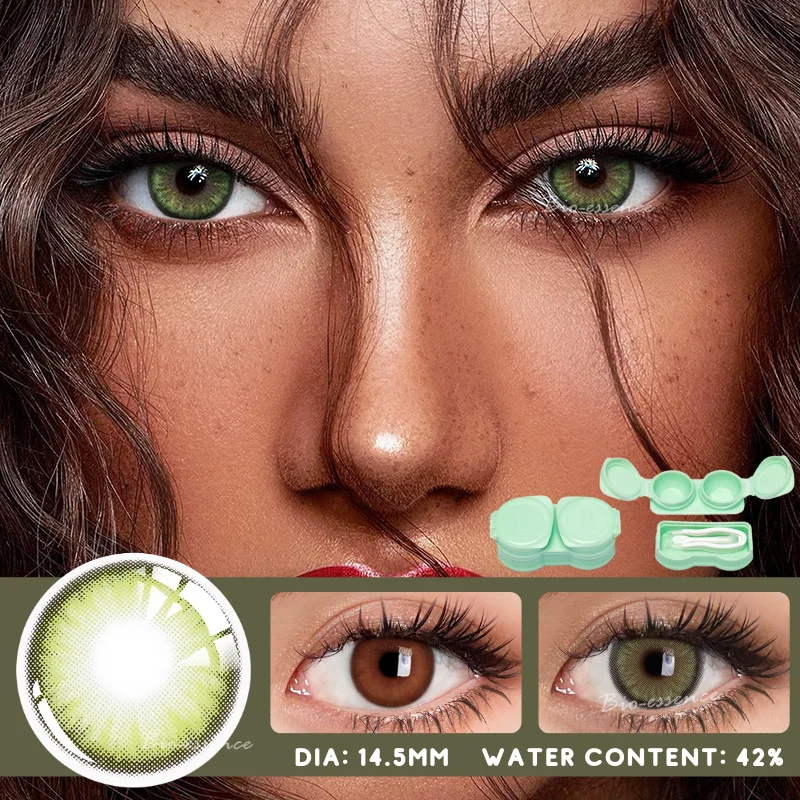 Bio-essence 1 Pair Colored Contact Lenses For EyesNatural Eye Contacts with Color Blue Lenses Green Lenses Case Lenses Container
Bio-essence 1 Pair Colored Contact Lenses For EyesNatural Eye Contacts with Color Blue Lenses Green Lenses Case Lenses Container