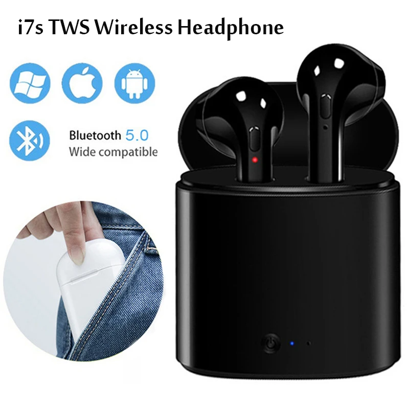Bluetooth-наушники i7sTWS, стереонаушники 5,0, спортивные наушники, гарнитура с микрофоном и зарядной станцией, наушники для всех смартфонов
Bluetooth-наушники i7sTWS, стереонаушники 5,0, спортивные наушники, гарнитура с микрофоном и зарядной станцией, наушники для всех смартфонов