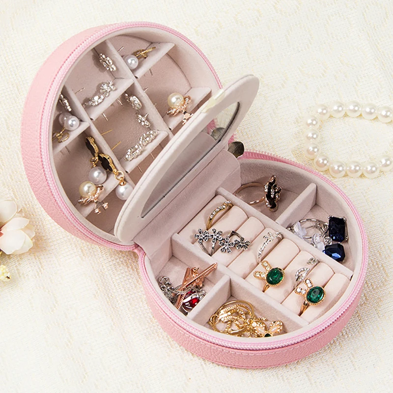 Popular Women Jewelry Box Mini Stud Earrings Rings Useful Makeup Organizer With Zipper Portable Storage Display Travel Case
Popular Women Jewelry Box Mini Stud Earrings Rings Useful Makeup Organizer With Zipper Portable Storage Display Travel Case