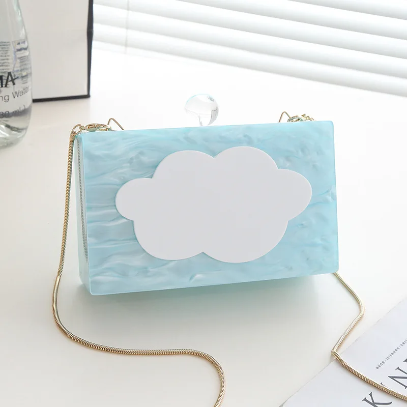 Высококачественное акриловое женское платье-клатч на плечо с прозрачными бусинами и голубым небом
Высококачественное акриловое женское платье-клатч на плечо с прозрачными бусинами и голубым небом