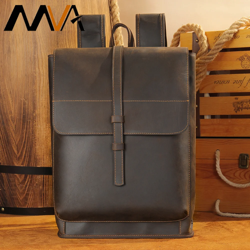 MVA Men Backpack Computer Bag Crazy Horse Leather Travel Backpacks Laptop 13.3" Large Capacity Outdoor Backpack Male For School
MVA Men Backpack Computer Bag Crazy Horse Leather Travel Backpacks Laptop 13.3" Large Capacity Outdoor Backpack Male For School