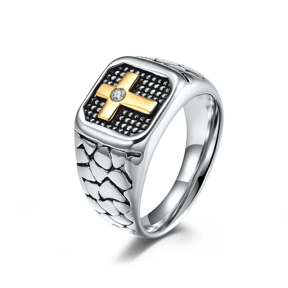 Fashion Gold Color Cross Wedding Rings With AAA+ Cubic Zirconia Cool Style Stainless Steel Jewelry For Women Mothers Day Gift
Fashion Gold Color Cross Wedding Rings With AAA+ Cubic Zirconia Cool Style Stainless Steel Jewelry For Women Mothers Day Gift