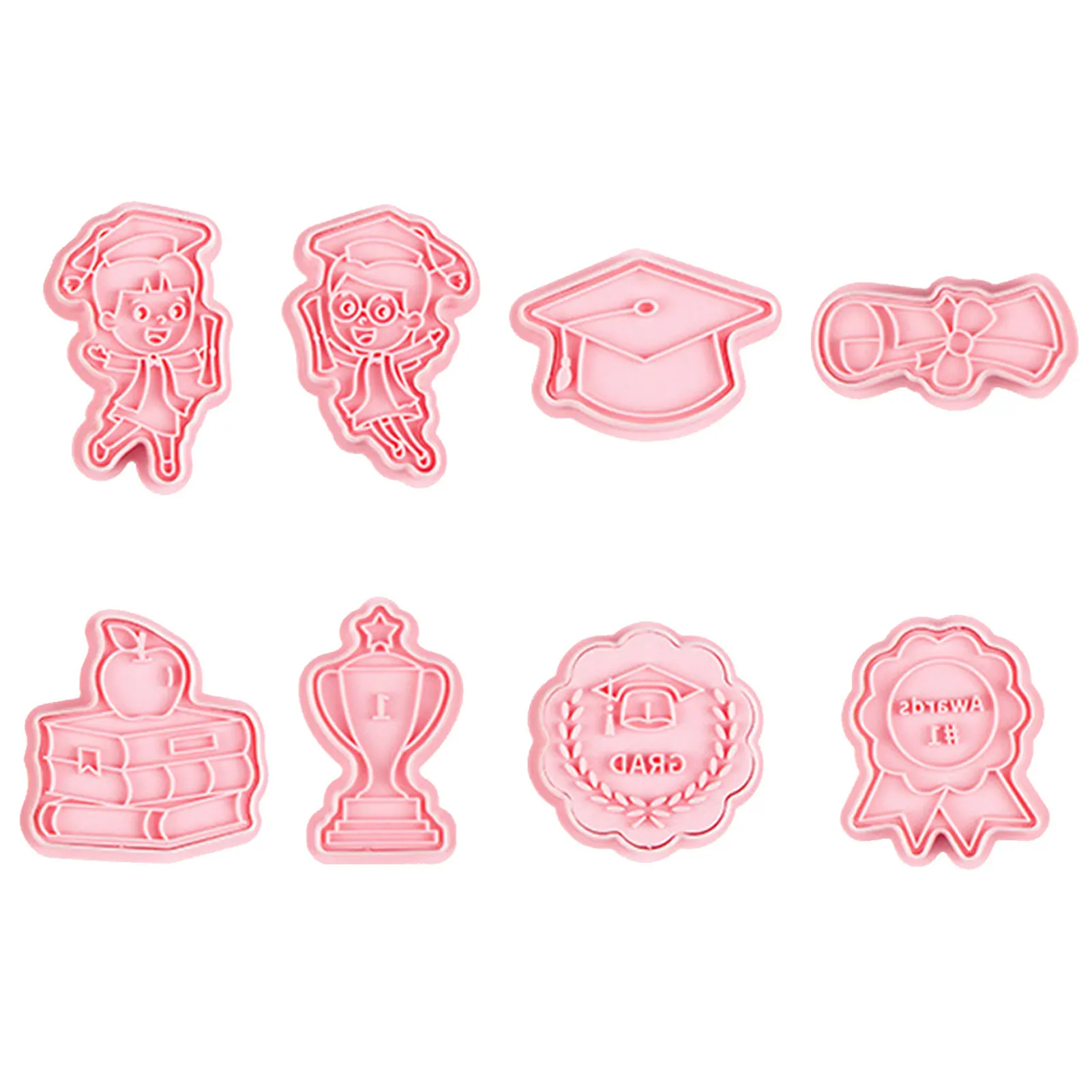 8pcs Handmade Cookie Molds Set 2022 Graduation Cookie Cutters Holiday Cookie Cutters For KidsGraduation Cap Diploma Gown Trophy
8pcs Handmade Cookie Molds Set 2022 Graduation Cookie Cutters Holiday Cookie Cutters For KidsGraduation Cap Diploma Gown Trophy