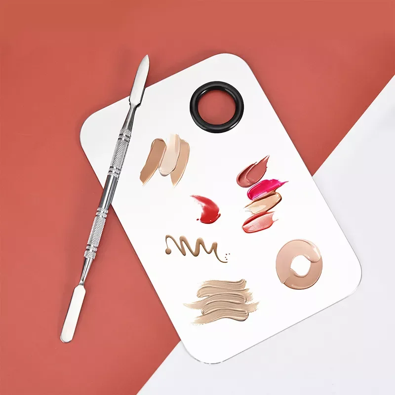 Stainless Steel Makeup Mixer Nail Art Polish Mixing Plate Foundation Eyeshadow Eye Shadow Mixer Palette with Spatula Rod
Stainless Steel Makeup Mixer Nail Art Polish Mixing Plate Foundation Eyeshadow Eye Shadow Mixer Palette with Spatula Rod