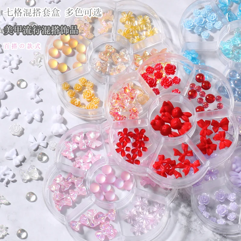 9styles 7 Grids Cute Resin Manicure Aurora Butterfly Bear Mixed Box Japanese Diamond For Nail Art Design Rhinestones Decoration
9styles 7 Grids Cute Resin Manicure Aurora Butterfly Bear Mixed Box Japanese Diamond For Nail Art Design Rhinestones Decoration