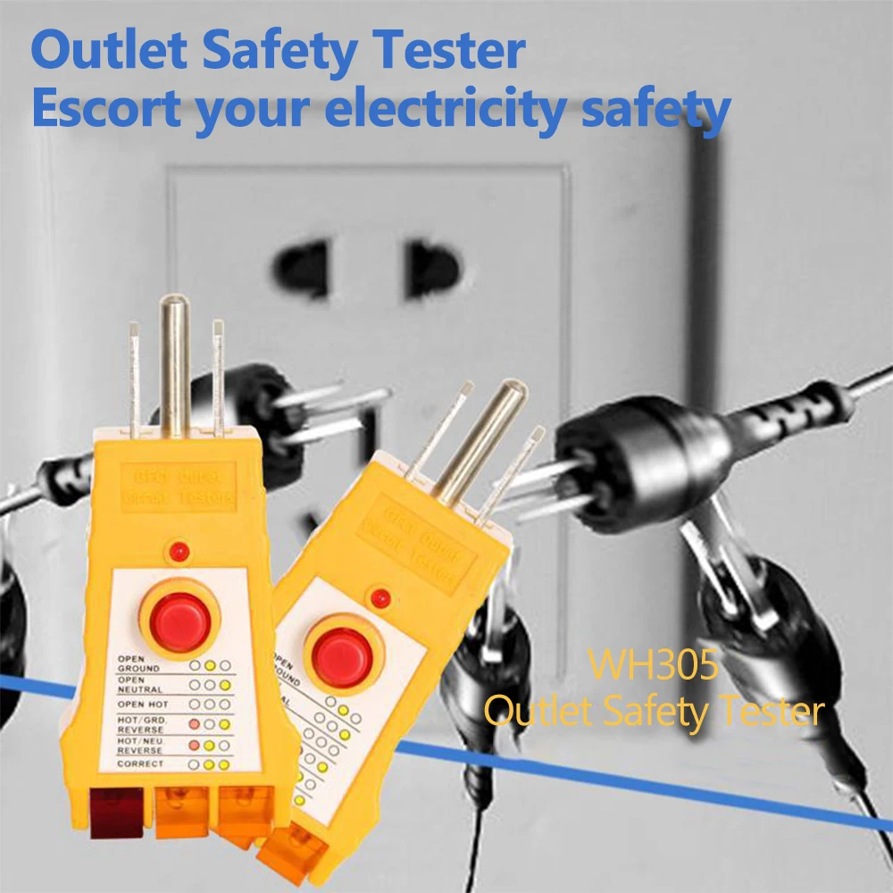 WH305 Socket Safety Tester Socket US Socket Insulation Socket Leakage Test Wiring Judgment
WH305 Socket Safety Tester Socket US Socket Insulation Socket Leakage Test Wiring Judgment