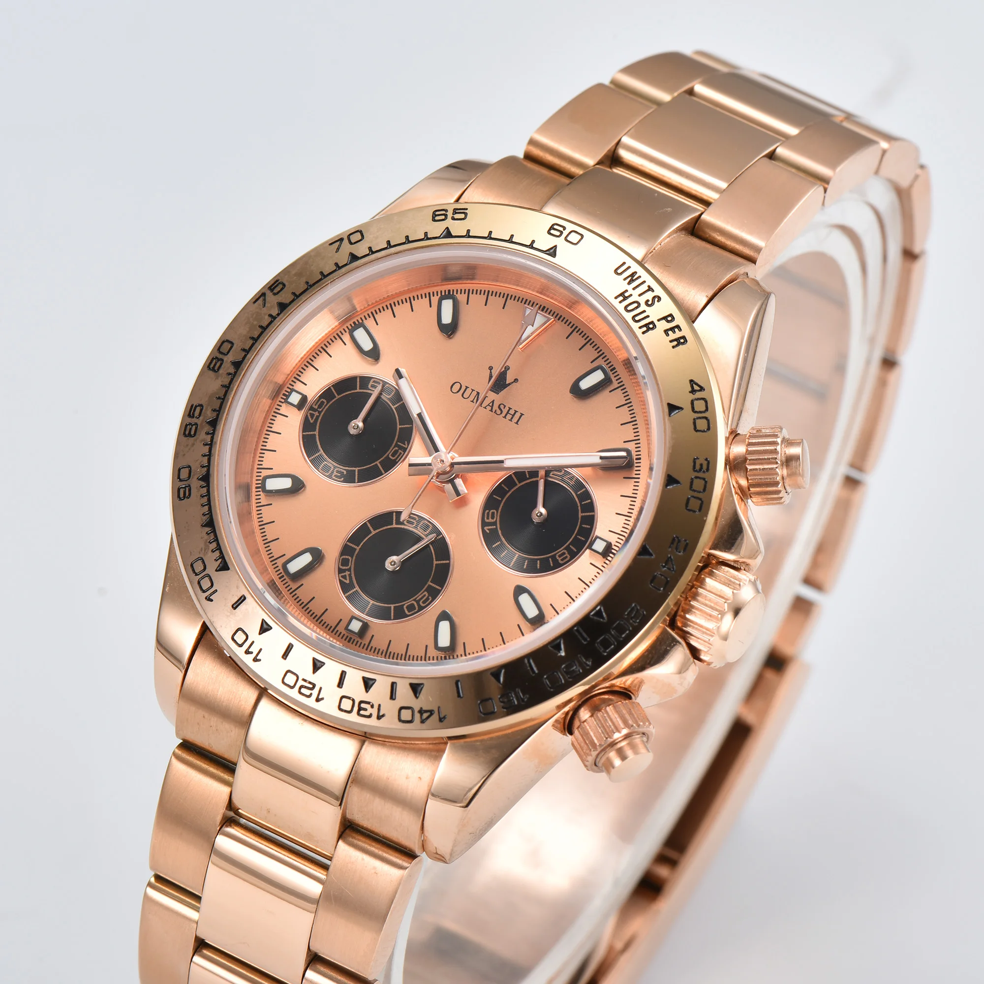 39MM custom Logo watch sapphire glass Stainless steel case VK63 movement high-end fashion men's timer code watch
39MM custom Logo watch sapphire glass Stainless steel case VK63 movement high-end fashion men's timer code watch