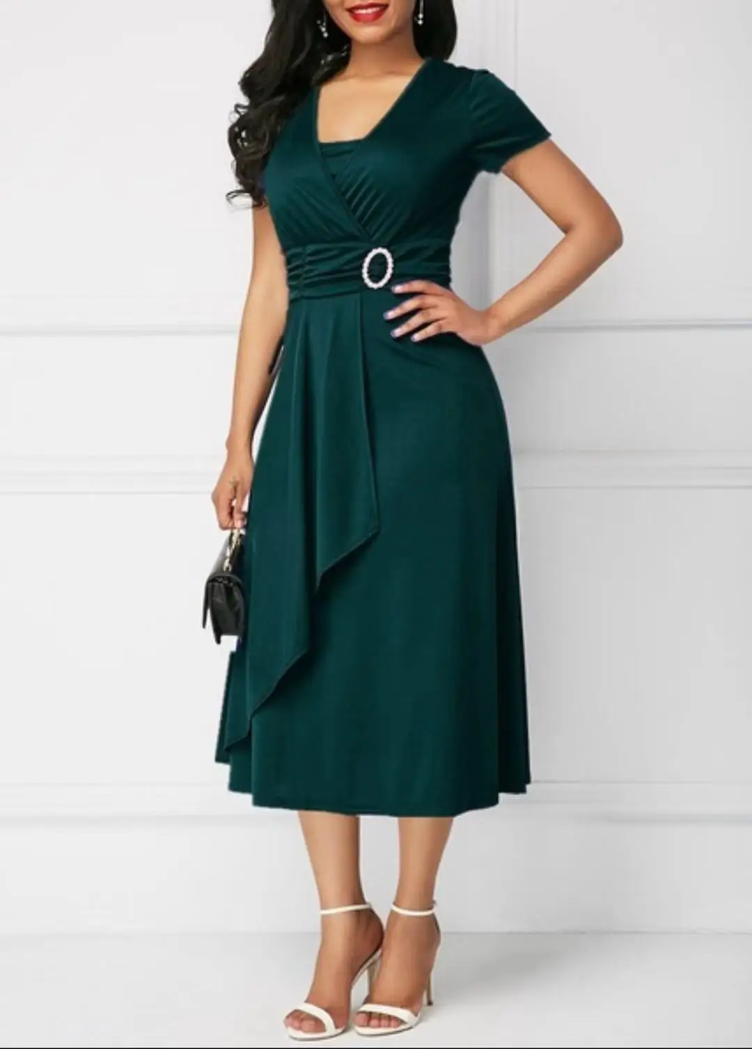 OUSLEE Sexy Women's Summer Dress Short Sleeve V Neck Asymmetric Hem Waist Tight Midi Party Dress Woman Casual Vestidos
OUSLEE Sexy Women's Summer Dress Short Sleeve V Neck Asymmetric Hem Waist Tight Midi Party Dress Woman Casual Vestidos