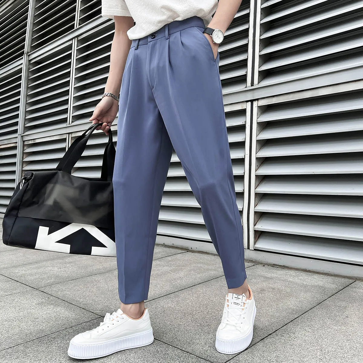 Trousers Pants Tight-ankle Pants Hombre Korean Men Mens Solid Business Black 36 2022 Color Grey Casual Office Stretch Trousers
Trousers Pants Tight-ankle Pants Hombre Korean Men Mens Solid Business Black 36 2022 Color Grey Casual Office Stretch Trousers