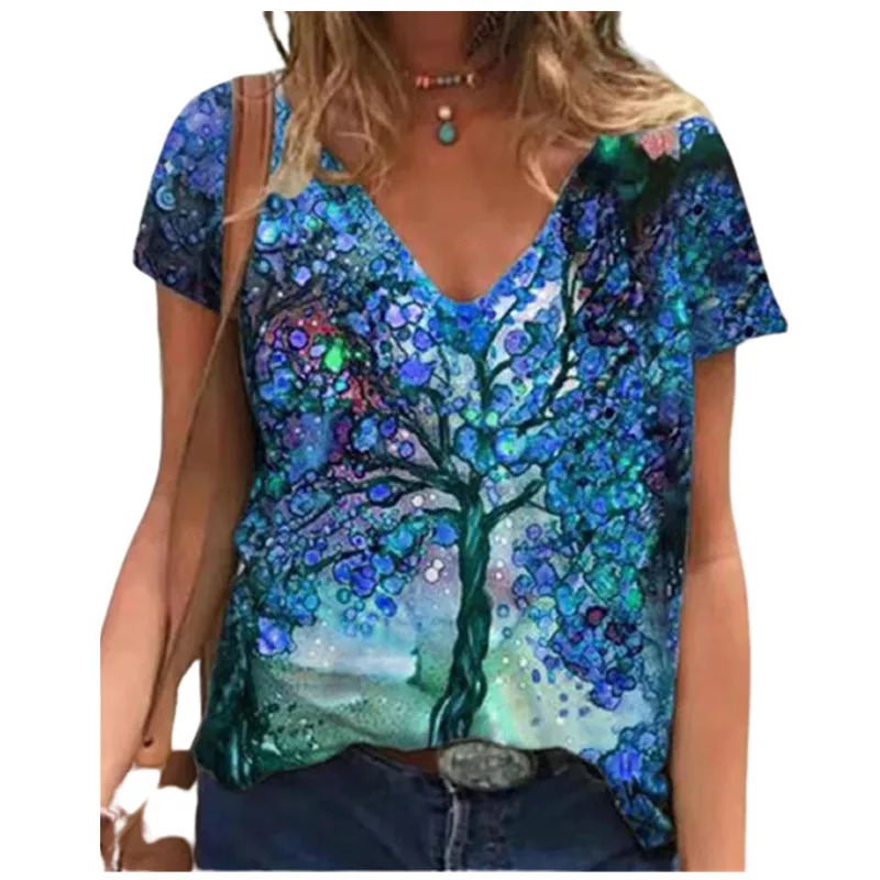 Женская футболка с коротким рукавом и V-образным вырезом, свободного покроя
Женская футболка с коротким рукавом и V-образным вырезом, свободного покроя