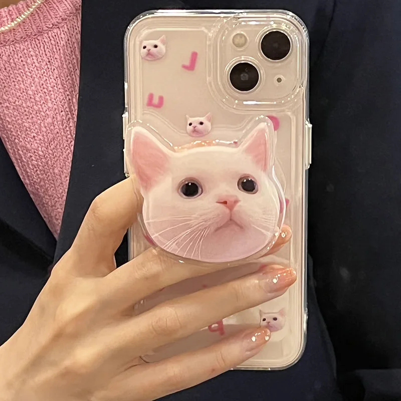 Japan Korea Cute Letter Cat Bracket Transparent Soft Phone Case For IPhone 12 11 13 Pro XR X XS Max Couple Protective Back Cover
Japan Korea Cute Letter Cat Bracket Transparent Soft Phone Case For IPhone 12 11 13 Pro XR X XS Max Couple Protective Back Cover
