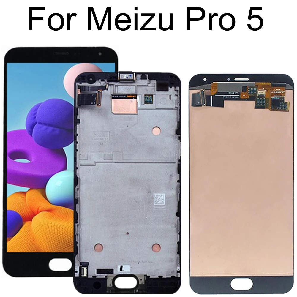 5.7” LCD For Meizu Pro5 Display+Touch Panel Digitizer With Frame Pro 5 Lcd Display Accessories Replacement
