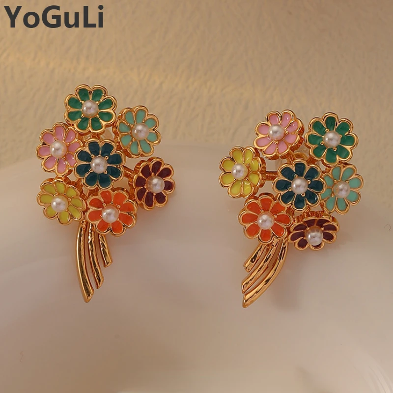 Fashion Jewelry 925 Silver Needle Sweet Design Colorful Flower Earrings For Women Girl Party Wedding Gift Ear Accessories 2023
Fashion Jewelry 925 Silver Needle Sweet Design Colorful Flower Earrings For Women Girl Party Wedding Gift Ear Accessories 2023