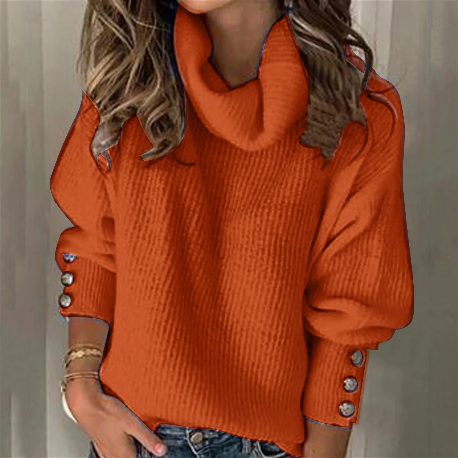 Autumn Winter Fashion Women Tops Sweater Bow Collar Solid Color Buttons Long Sleeve Pullovers Top Knitted Slim Casual Sweater
Autumn Winter Fashion Women Tops Sweater Bow Collar Solid Color Buttons Long Sleeve Pullovers Top Knitted Slim Casual Sweater