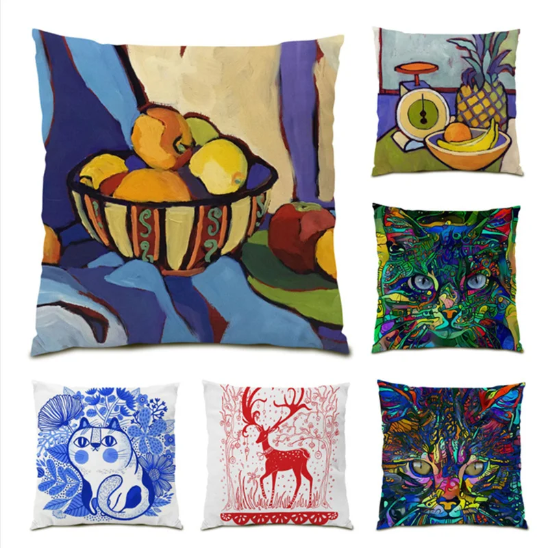 Modern Decoration Home Decor Simple 45x45 Cushions Cover Polyester Linen Sofa Decorative Pillow Cases Oil Painting Velvet E0572
Modern Decoration Home Decor Simple 45x45 Cushions Cover Polyester Linen Sofa Decorative Pillow Cases Oil Painting Velvet E0572