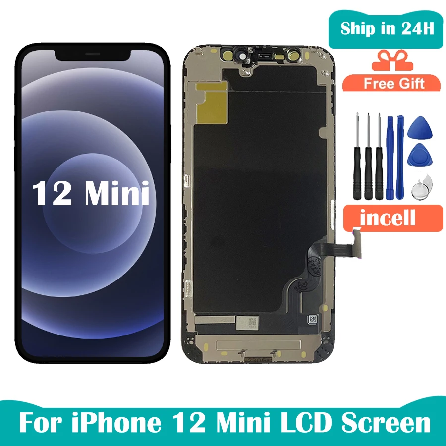 100% Test incell Brand New Touch Screen For iPhone 12 mini Fix your Broken Phone Pantalla For 12 Mini LCD Display Replacement
100% Test incell Brand New Touch Screen For iPhone 12 mini Fix your Broken Phone Pantalla For 12 Mini LCD Display Replacement