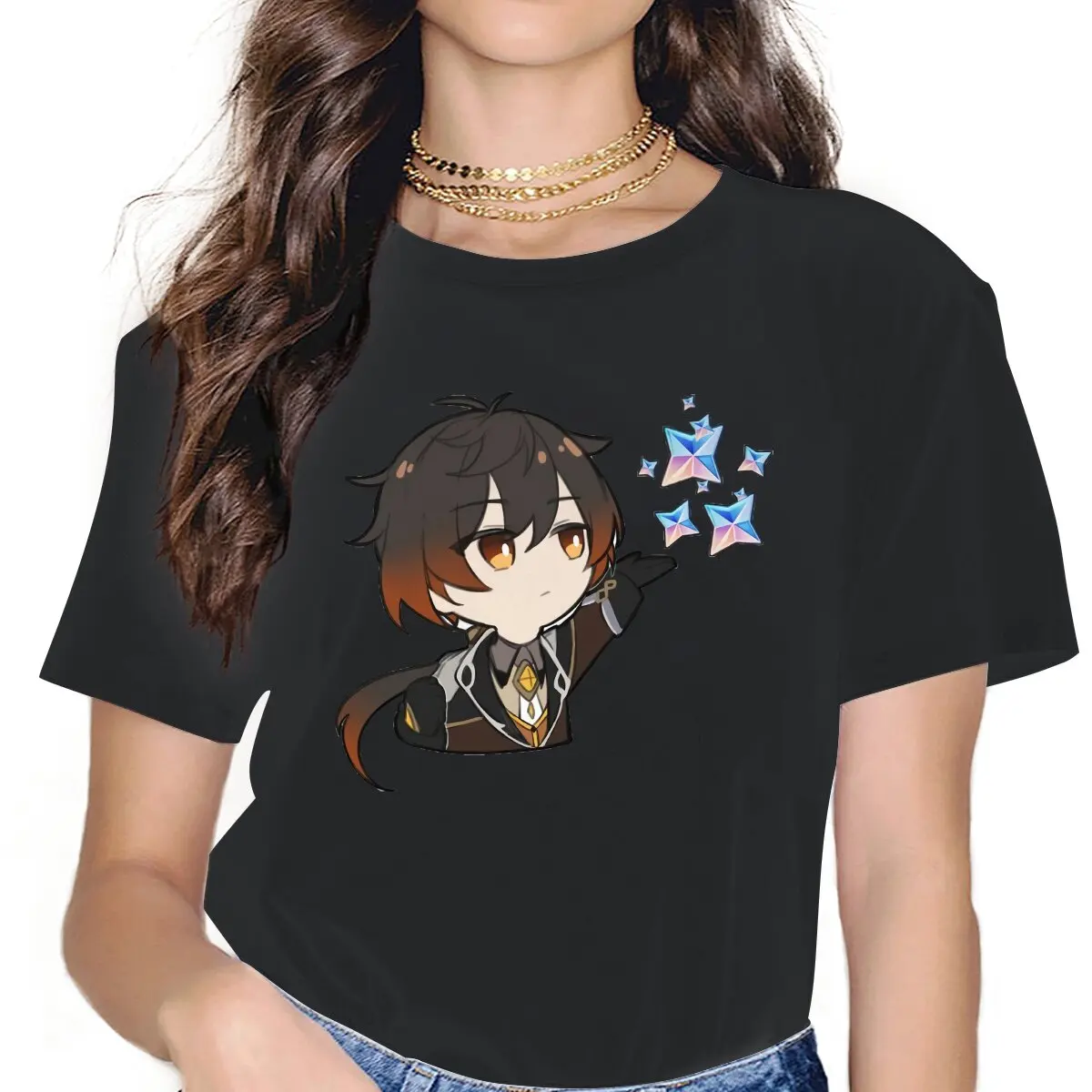 Funny Zhongli T-Shirts for Women Round Neck 100% Cotton T Shirt Genshin Impact Game Short Sleeve Tee Shirt New Arrival Tops
Funny Zhongli T-Shirts for Women Round Neck 100% Cotton T Shirt Genshin Impact Game Short Sleeve Tee Shirt New Arrival Tops