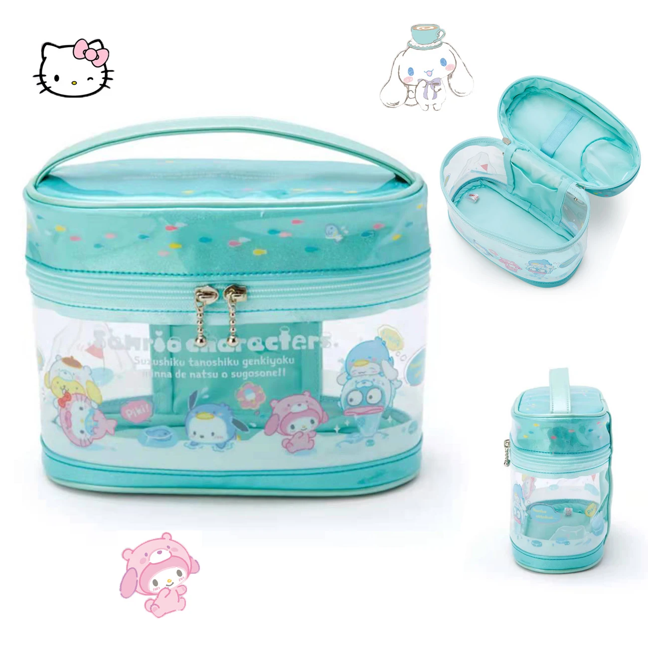 Кавайная Sanrios Cinnamonroll My Melody KT cat мультяшная прозрачная косметичка из ПВХ, дорожная Сумочка для Хранения Туалетных принадлежностей, подарок дл...
Кавайная Sanrios Cinnamonroll My Melody KT cat мультяшная прозрачная косметичка из ПВХ, дорожная Сумочка для Хранения Туалетных принадлежностей, подарок дл...
