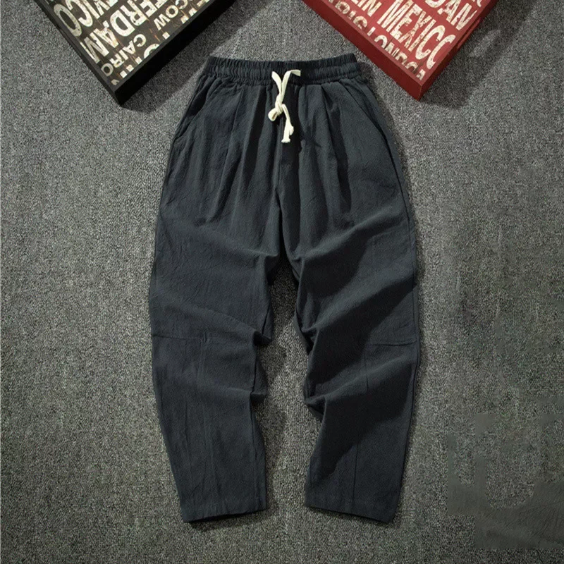 Straight Pants Male Solid Color Breathable Casual Trousers Loose Pants M-5XL New Men's Cotton Linen
Straight Pants Male Solid Color Breathable Casual Trousers Loose Pants M-5XL New Men's Cotton Linen