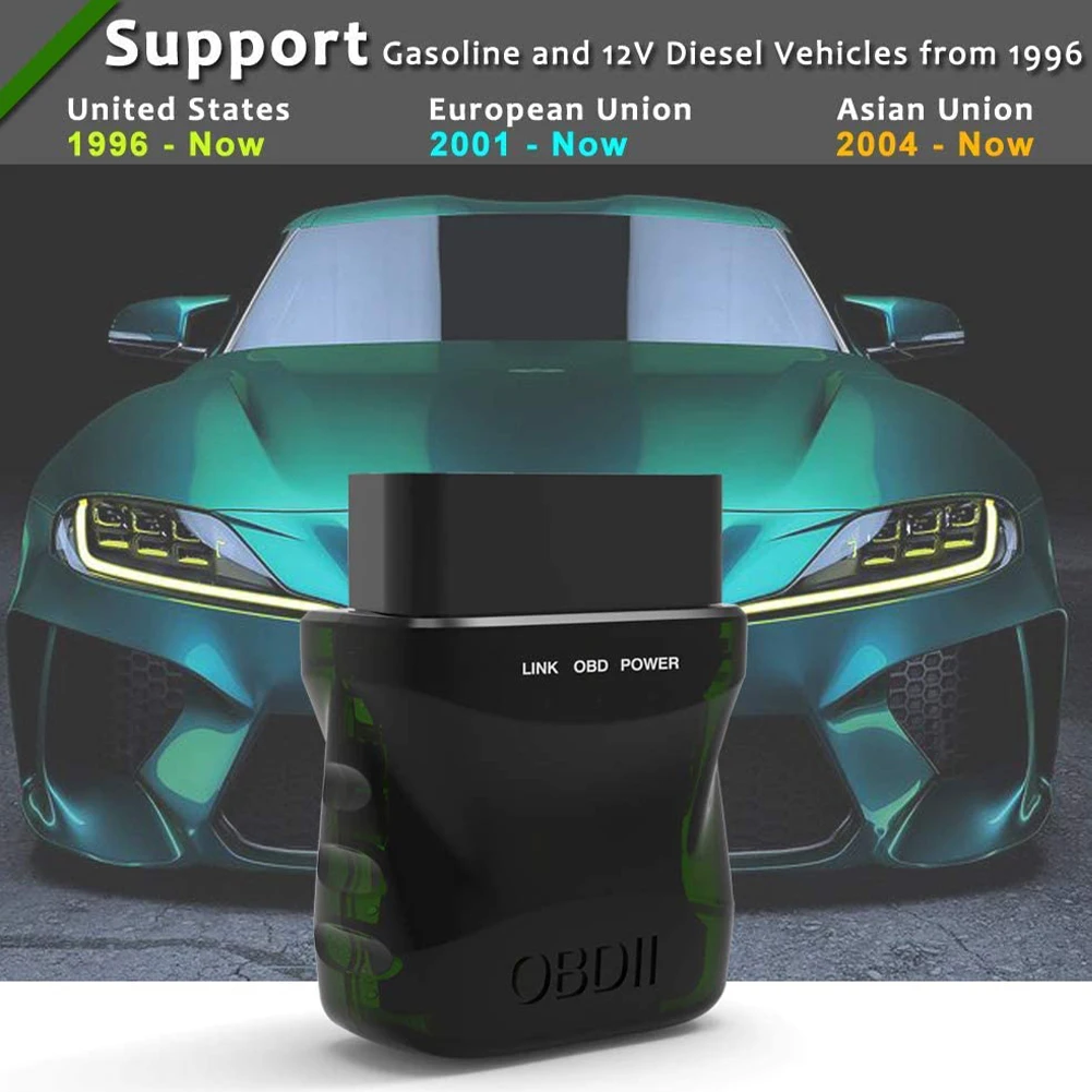 Universal Code Readers Scan Tools Scanner Bluetooth 4.0 OBD2 Car Repair Tool OBDII Engine Light Fault Wireless
Universal Code Readers Scan Tools Scanner Bluetooth 4.0 OBD2 Car Repair Tool OBDII Engine Light Fault Wireless