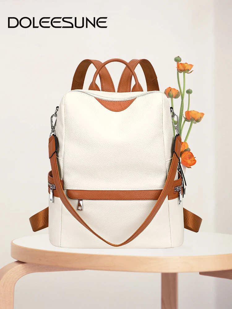 DOLEESUNE Soft Real Leather Women's Backpack Purse Elegant Fashion Shoulder Bag for Ladies Female Casual Travel Bagpack Rucksack
DOLEESUNE Soft Real Leather Women's Backpack Purse Elegant Fashion Shoulder Bag for Ladies Female Casual Travel Bagpack Rucksack