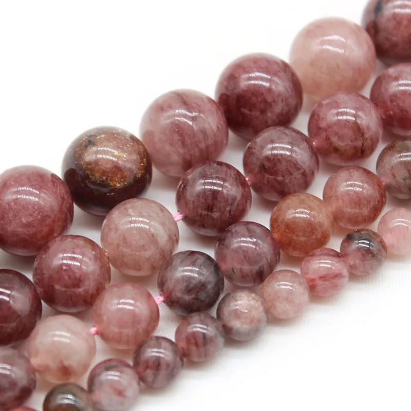 Natural Red Venus Strawberry Quartz Round Loose Spacer Stone Beads For Jewelry DIY Making Bracelet Earrings Accessories 15''
Natural Red Venus Strawberry Quartz Round Loose Spacer Stone Beads For Jewelry DIY Making Bracelet Earrings Accessories 15''
