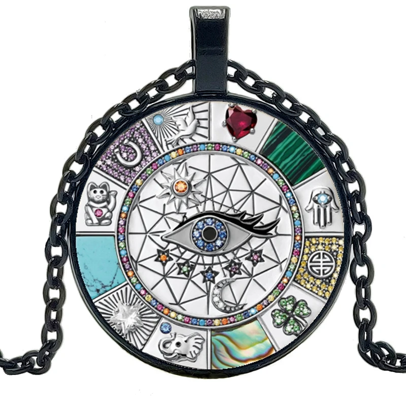 Boho Devil's Eye Lucky Charm Glass Cabochon Pendant Necklace Men's and Women's Sweater Chain Gift Jewelry 2022
Boho Devil's Eye Lucky Charm Glass Cabochon Pendant Necklace Men's and Women's Sweater Chain Gift Jewelry 2022