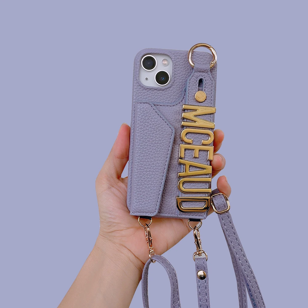 Shoulder Rope With Card Customized Metal Name Letter Personalized Initial Leather Phone Case For Iphone 14 13 12 11 Pro Max
Shoulder Rope With Card Customized Metal Name Letter Personalized Initial Leather Phone Case For Iphone 14 13 12 11 Pro Max