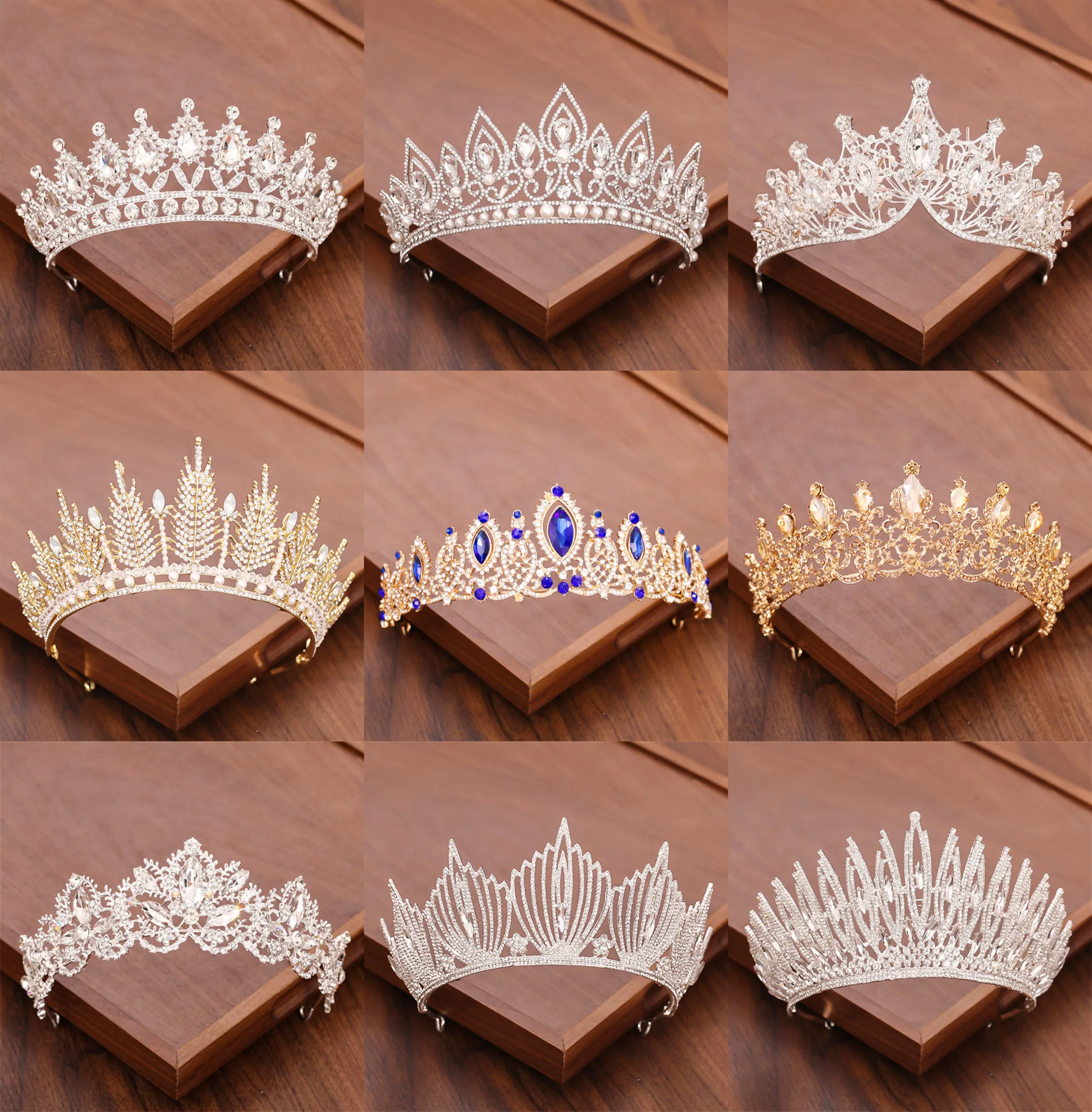 Bridal Crown And Tiara Headpiece Gold Silver Color Rhinestone Crystal Diadem Queen Crown Princess Tiaras Wedding Hair Jewelry 
Bridal Crown And Tiara Headpiece Gold Silver Color Rhinestone Crystal Diadem Queen Crown Princess Tiaras Wedding Hair Jewelry