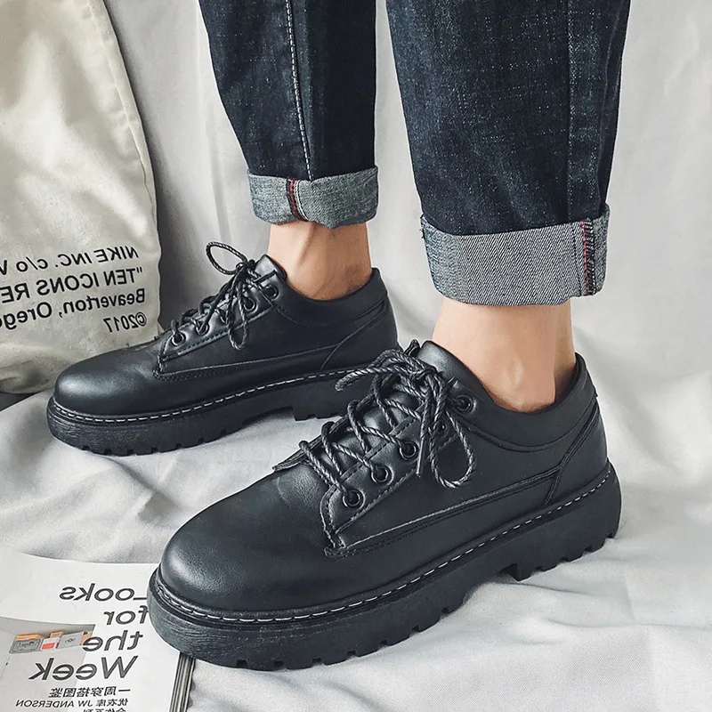 Spring Casual Leather Shoes Fashion Platform Shoes Non-slip Black Mens Shoes Large Size Luxury Sneakers Men Leather Shoes
Spring Casual Leather Shoes Fashion Platform Shoes Non-slip Black Mens Shoes Large Size Luxury Sneakers Men Leather Shoes