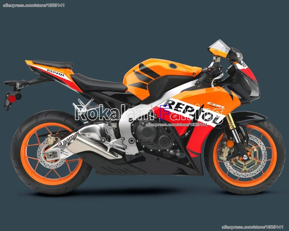 

Для Honda CBR1000RR 2012 2013 2014 2015 2016 CBR 1000RR CBR1000 RR оранжево-красный черный мотоцикл обтекатель (литья под давлением)