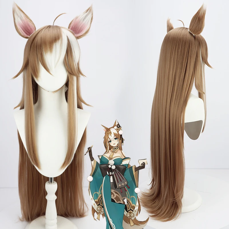 Парик для косплея из игры «Genshin Impact Miss Hina» с ушками, парик для сексуальной трансформеры, парик для Хэллоуина
Парик для косплея из игры «Genshin Impact Miss Hina» с ушками, парик для сексуальной трансформеры, парик для Хэллоуина