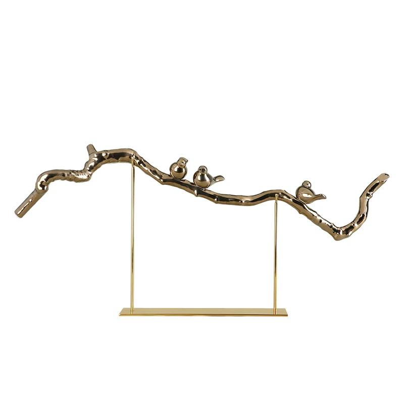 Modern porch table set ceramic bird art indoor villa hotel home living room with branch bird decoration gift. 
Modern porch table set ceramic bird art indoor villa hotel home living room with branch bird decoration gift.