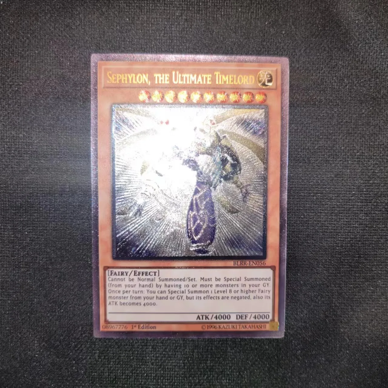 Yu-Gi-Oh UR BLRR-EN056 / Sephylon, the Ultimate Timelord Children's Gift Collectible Card Toys (Not Original)
Yu-Gi-Oh UR BLRR-EN056 / Sephylon, the Ultimate Timelord Children's Gift Collectible Card Toys (Not Original)