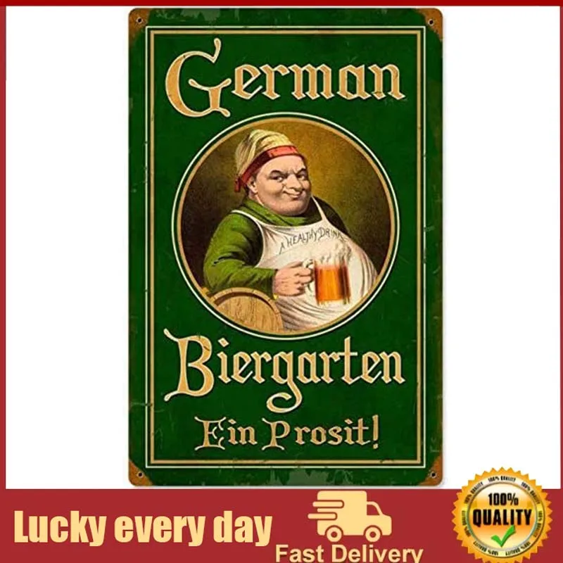 Metal Signs Retro German Biergarten Vintage Tin Sign Plaque Poster for Restaurants Kitchen Pub Bar Shop Man Cave Cafe Room Wall
Metal Signs Retro German Biergarten Vintage Tin Sign Plaque Poster for Restaurants Kitchen Pub Bar Shop Man Cave Cafe Room Wall