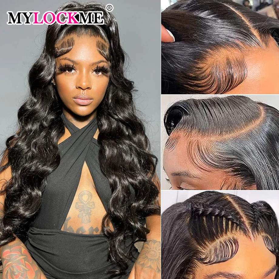 360 HD Transparent Full Lace Front Human Hair Wigs PrePlucked Brazilian Body Wave 13x6 Lace Frontal Wig With Baby Hair MYLOCKME 
360 HD Transparent Full Lace Front Human Hair Wigs PrePlucked Brazilian Body Wave 13x6 Lace Frontal Wig With Baby Hair MYLOCKME