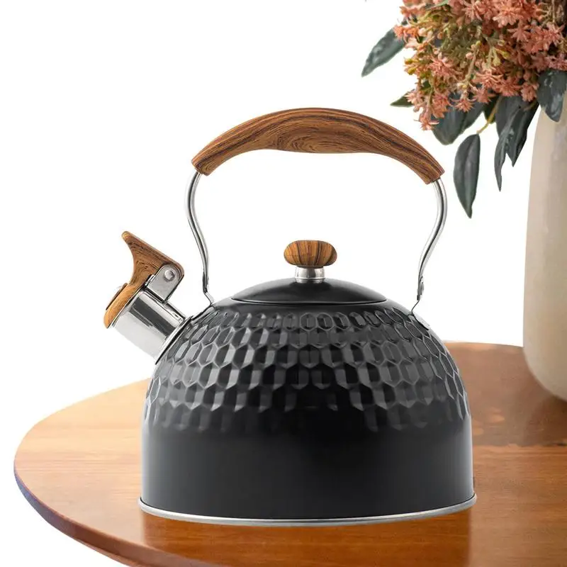 Чайный чайник из нержавеющей стали со свистком, чайник для чайной плиты, чайник для воды, чайник для плиты с термостойкой ручкой