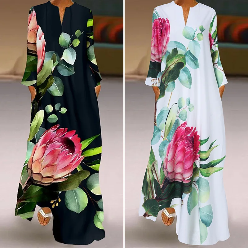 Spring 2022 Ladies Sundress Boho Print Long Dress Casual Long Sleeve Vacation Robe Dress Robe
Spring 2022 Ladies Sundress Boho Print Long Dress Casual Long Sleeve Vacation Robe Dress Robe