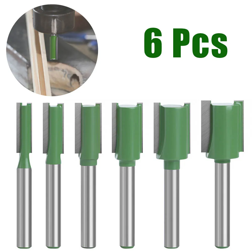 6Pcs 6mm Shank Single Double Flute Straight Router Bit Milling Cutter Tungsten Carbide Router Bit Wood Cutters Woodworking Tool
6Pcs 6mm Shank Single Double Flute Straight Router Bit Milling Cutter Tungsten Carbide Router Bit Wood Cutters Woodworking Tool