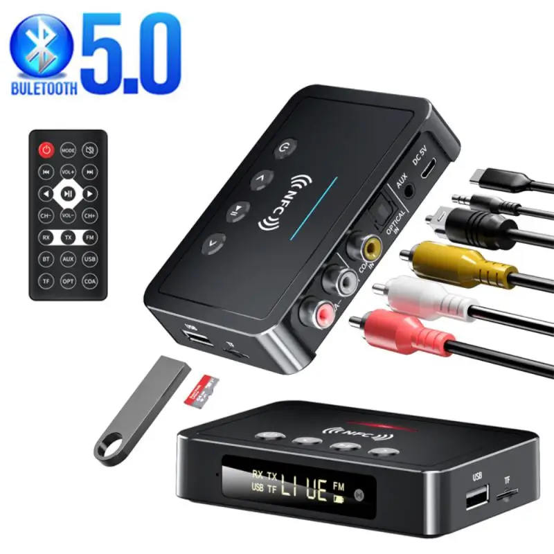 Bluetooth 5.0 Receiver Transmitter FM Stereo AUX 3.5mm Jack RCA Optical Dongle Wireless NFC Audio Adapter For TV PC PHONE Hot
Bluetooth 5.0 Receiver Transmitter FM Stereo AUX 3.5mm Jack RCA Optical Dongle Wireless NFC Audio Adapter For TV PC PHONE Hot