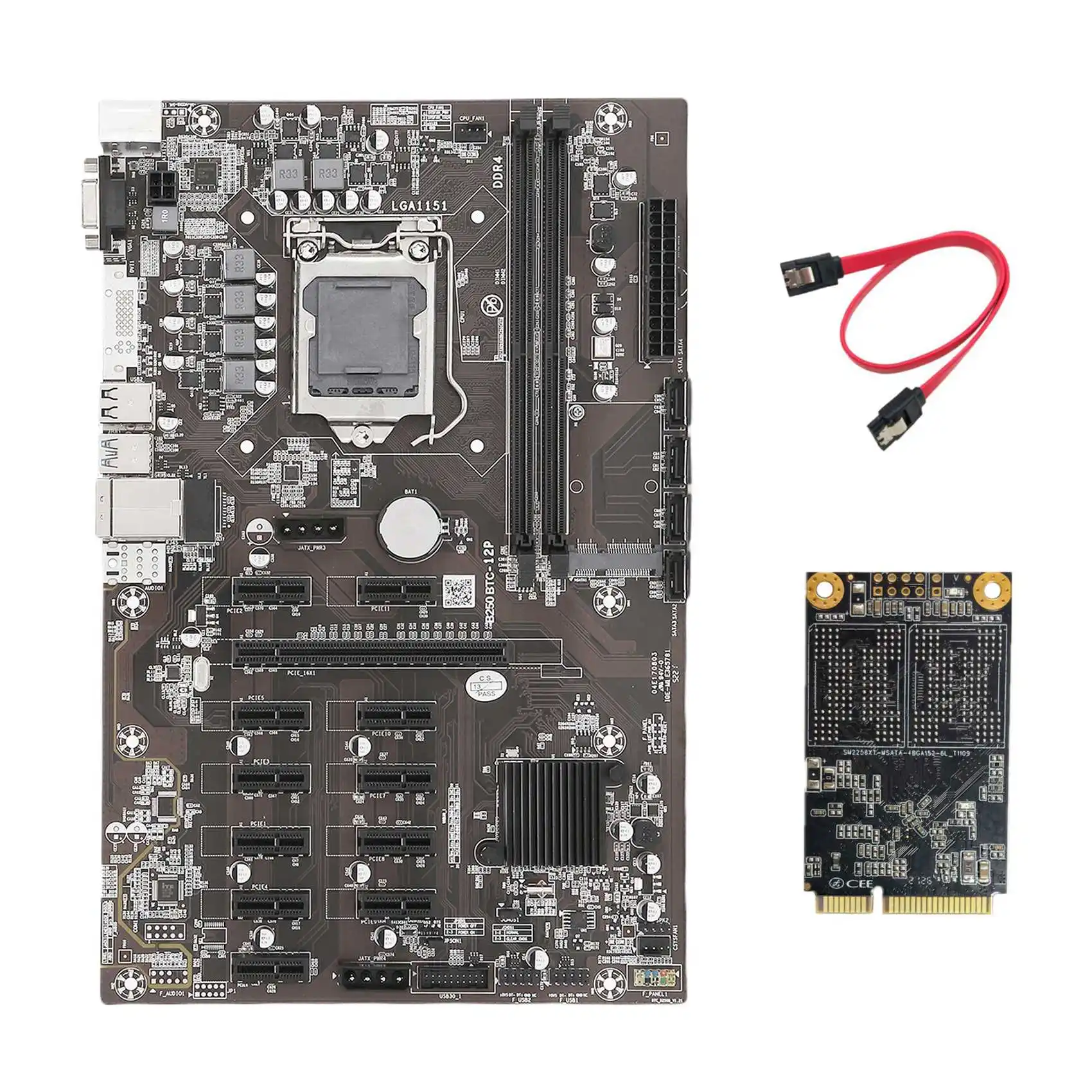 Материнская плата B250B ETH для майнинга + 128G MSATA SSD + кабель SATA LGA1151 DDR4 12x, слот для графической карты SATA3.0 USB3.0 для майнинга BTC
Материнская плата B250B ETH для майнинга + 128G MSATA SSD + кабель SATA LGA1151 DDR4 12x, слот для графической карты SATA3.0 USB3.0 для майнинга BTC