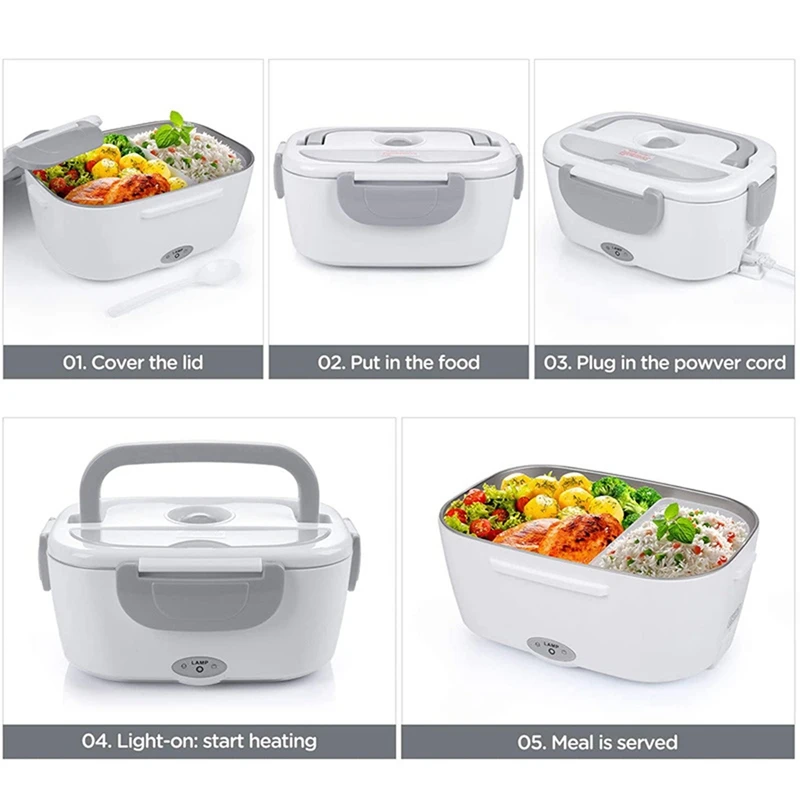 Electric Lunch Box Food Heater Warmer Container Stainless Steel Travel Car Work Heating Bento Box for Car Home
Electric Lunch Box Food Heater Warmer Container Stainless Steel Travel Car Work Heating Bento Box for Car Home