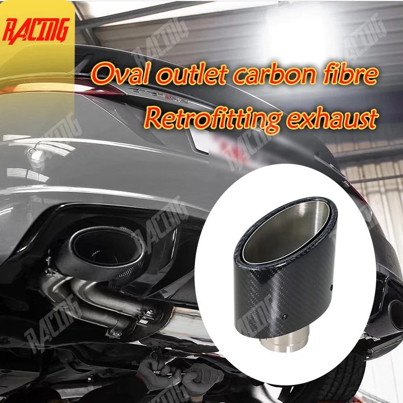 Universal 90*150mm Oval Slanted Carbon Fiber Muffler Tip Glossy Black Carbon Fiber Curly Edge Exhaust Tip
Universal 90*150mm Oval Slanted Carbon Fiber Muffler Tip Glossy Black Carbon Fiber Curly Edge Exhaust Tip